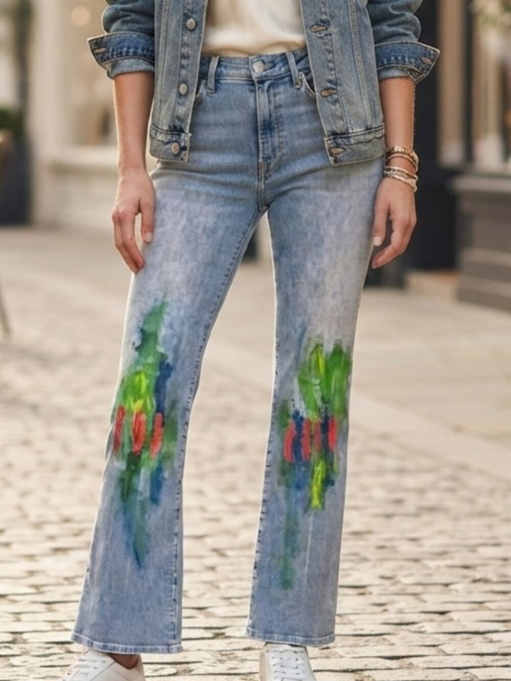 CITIZEN OF HUMANITY Lilah High Rise In Lyric 32 Handpainted Distressed Artsy